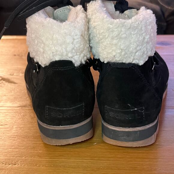 Sorel Women’s Harlow Lace Cozy Bootie Winter Boots Size 10.5 Shearling - Picture 6 of 7